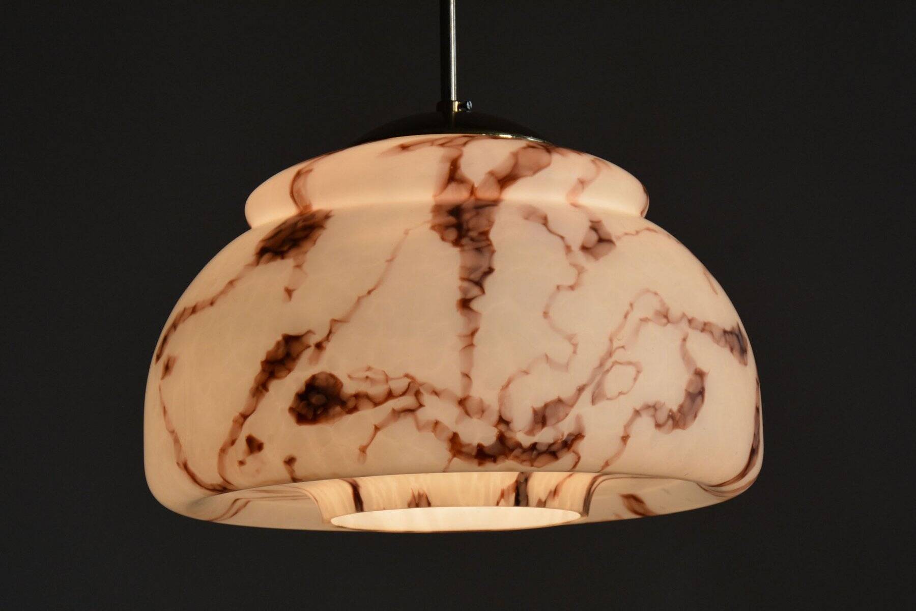 Mid-Century Modern Pendant Light in Brass by Kamenický Šenov, Czech, 1960s