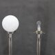 1940s pair of Art Deco chrome floor lamps, Czechoslovakia