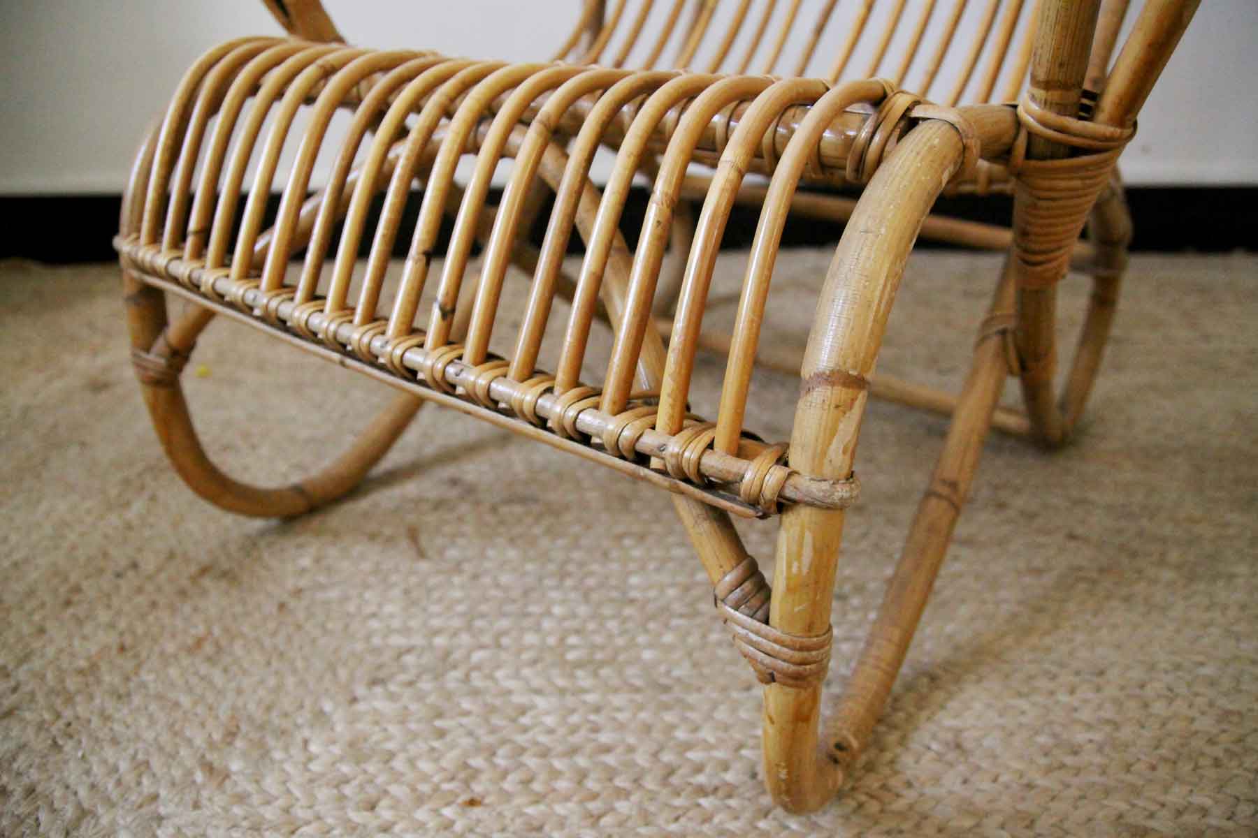 Vintage rattan armchair