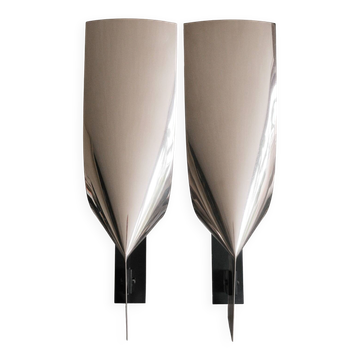 Wall lamps (in the style) of Michel Boyer, set of two