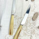 12 vintage knives NOGENT Bakélite imitation ivory