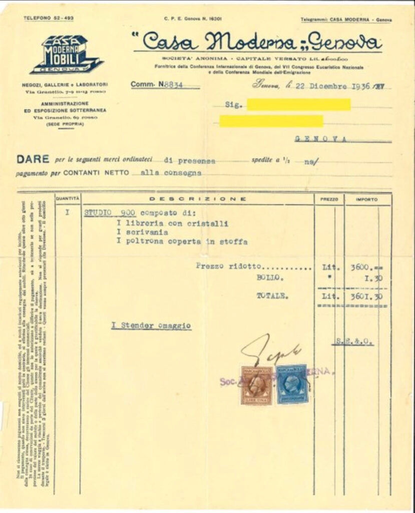 Art Deco desk Casa Moderna Genova Italy 1936