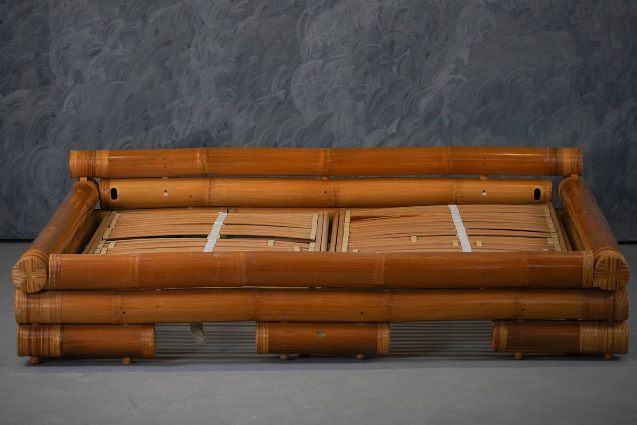 Vintage bamboo bedframe, Asia 1990s