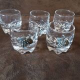 Set of 5 digestif glasses