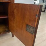 Biedermeier Chest in Walnut Veneer, Cherry, Gold Leaf & Brass, Austria, 1815