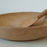 Wooden dish and spoon