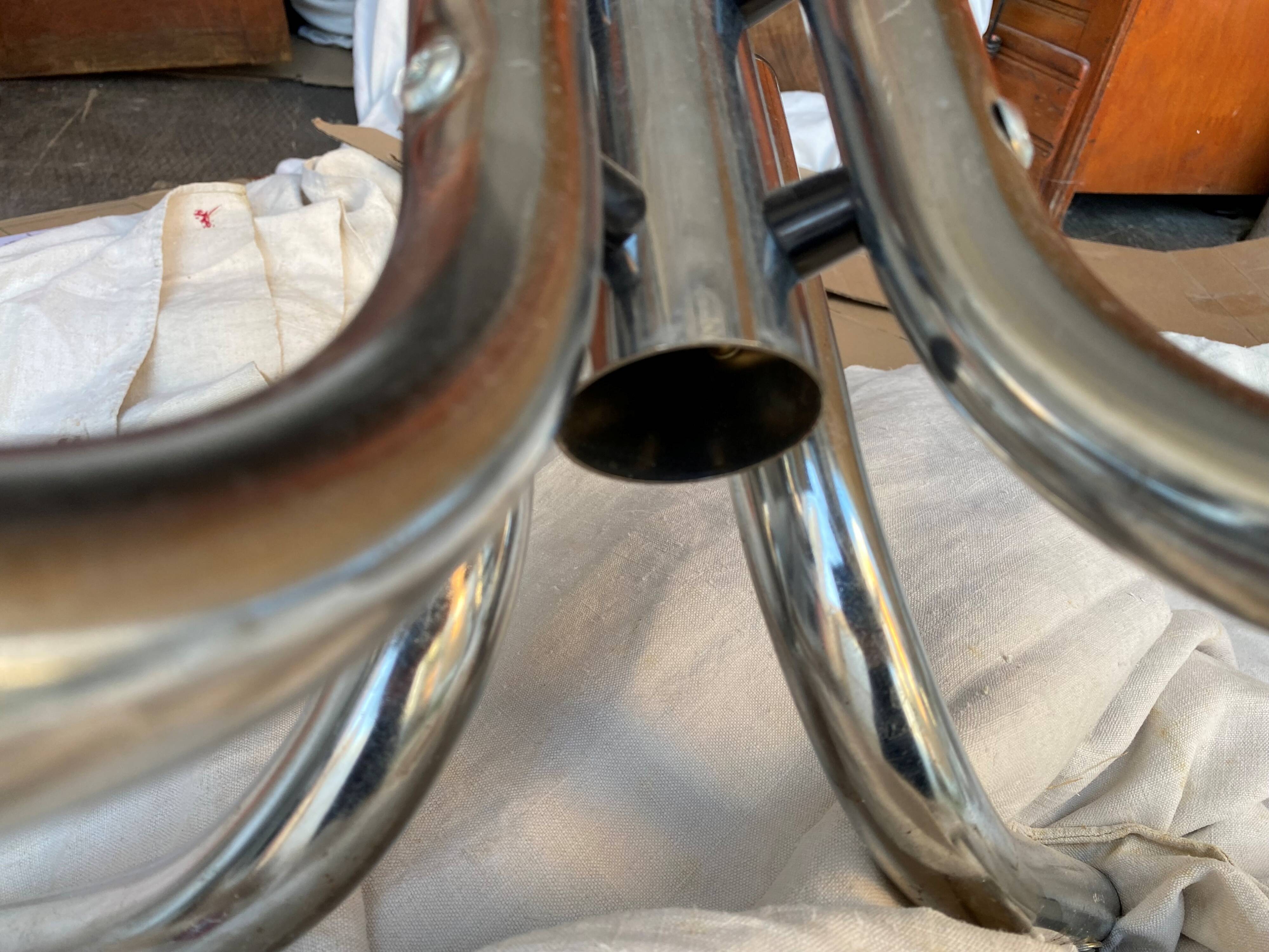 Vintage 1970s chrome metal coat rack