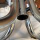 Vintage 1970s chrome metal coat rack