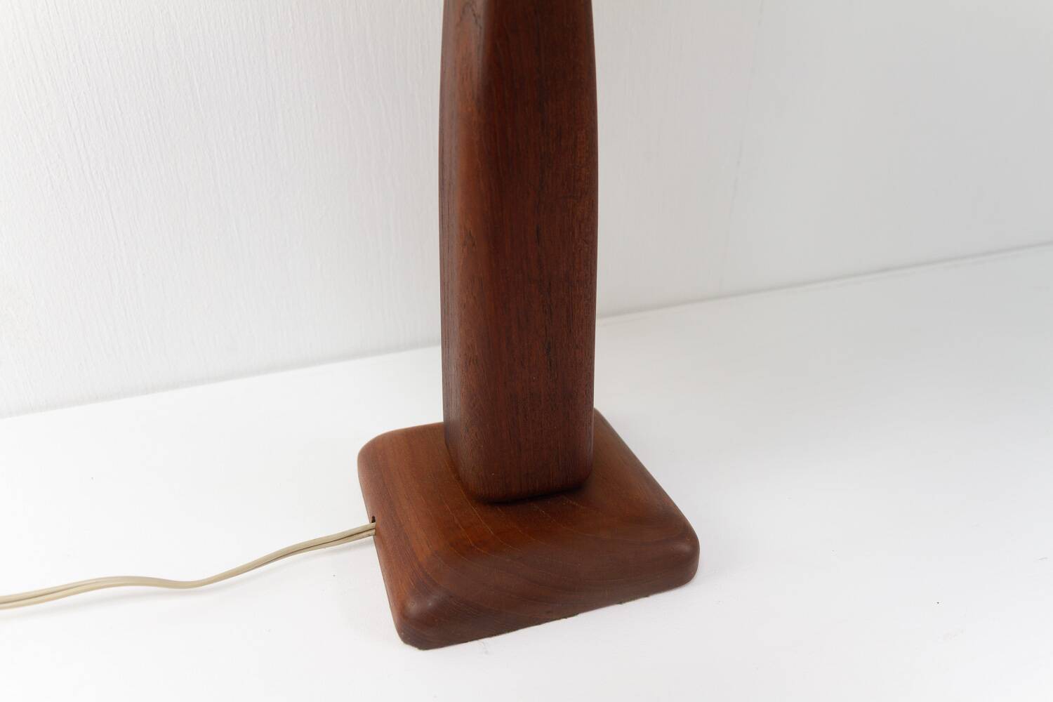 Vintage Danish Teak Table Lamp, 1960s