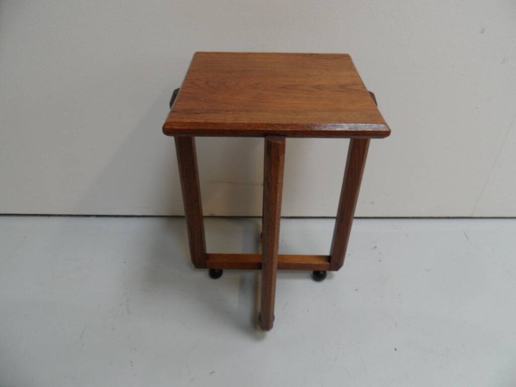 Art Deco Amsterdam School oak sidetable