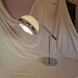 Articulated lamp, plastic and chrome, mushroom, 1970 style