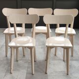 Series of 5 vintage chairs/antique bistro