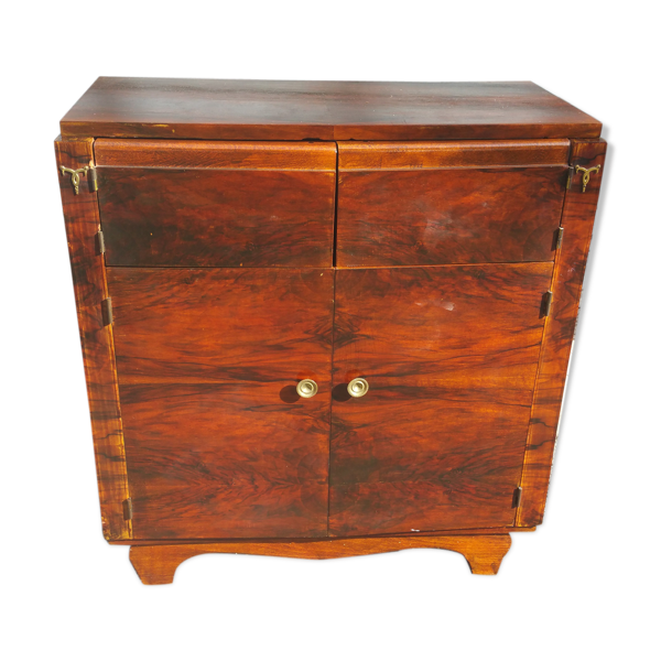 Meuble range vinyle art déco