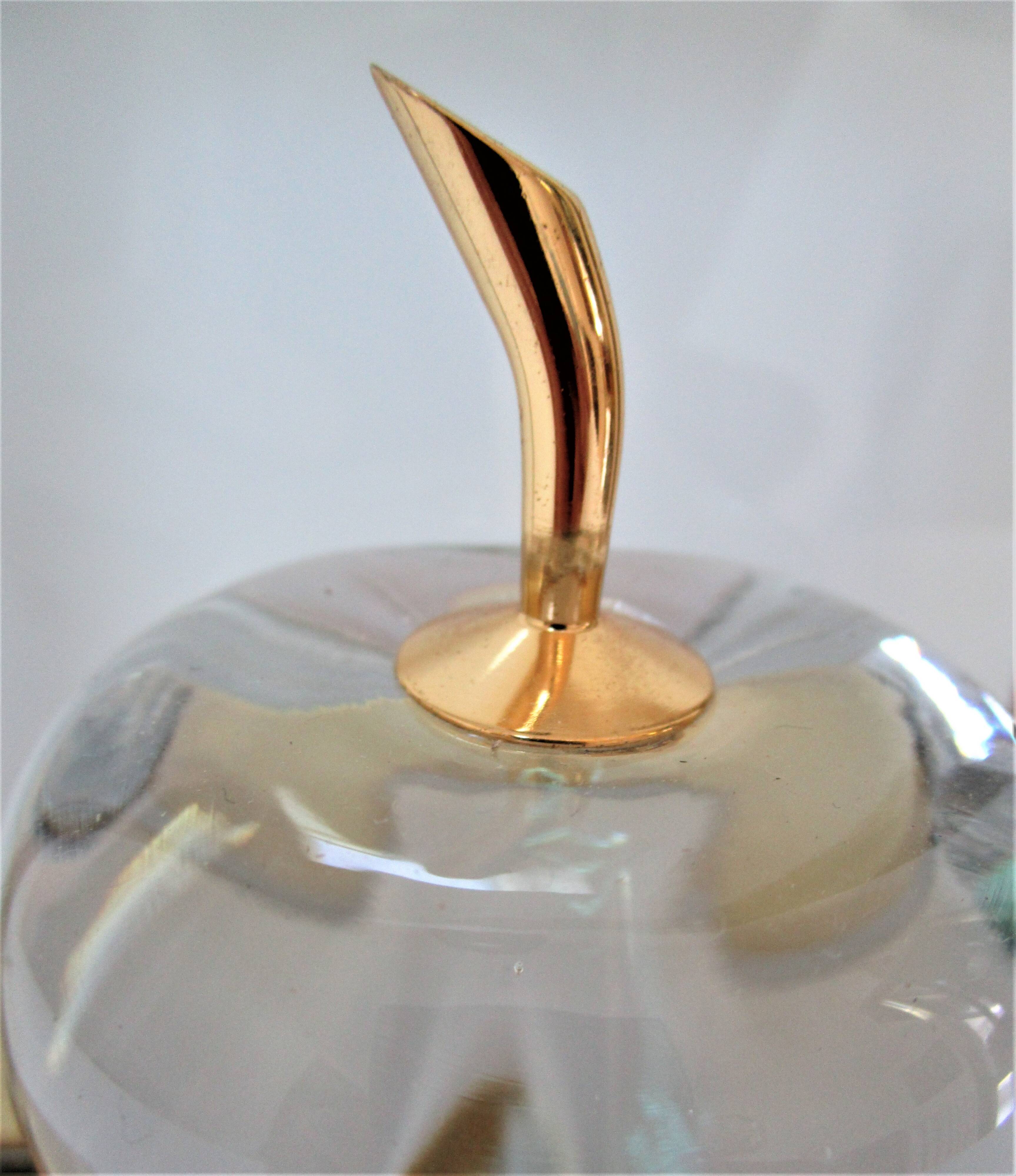 "Apple" lamp, dolphin, gold metal glass
