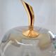 "Apple" lamp, dolphin, gold metal glass