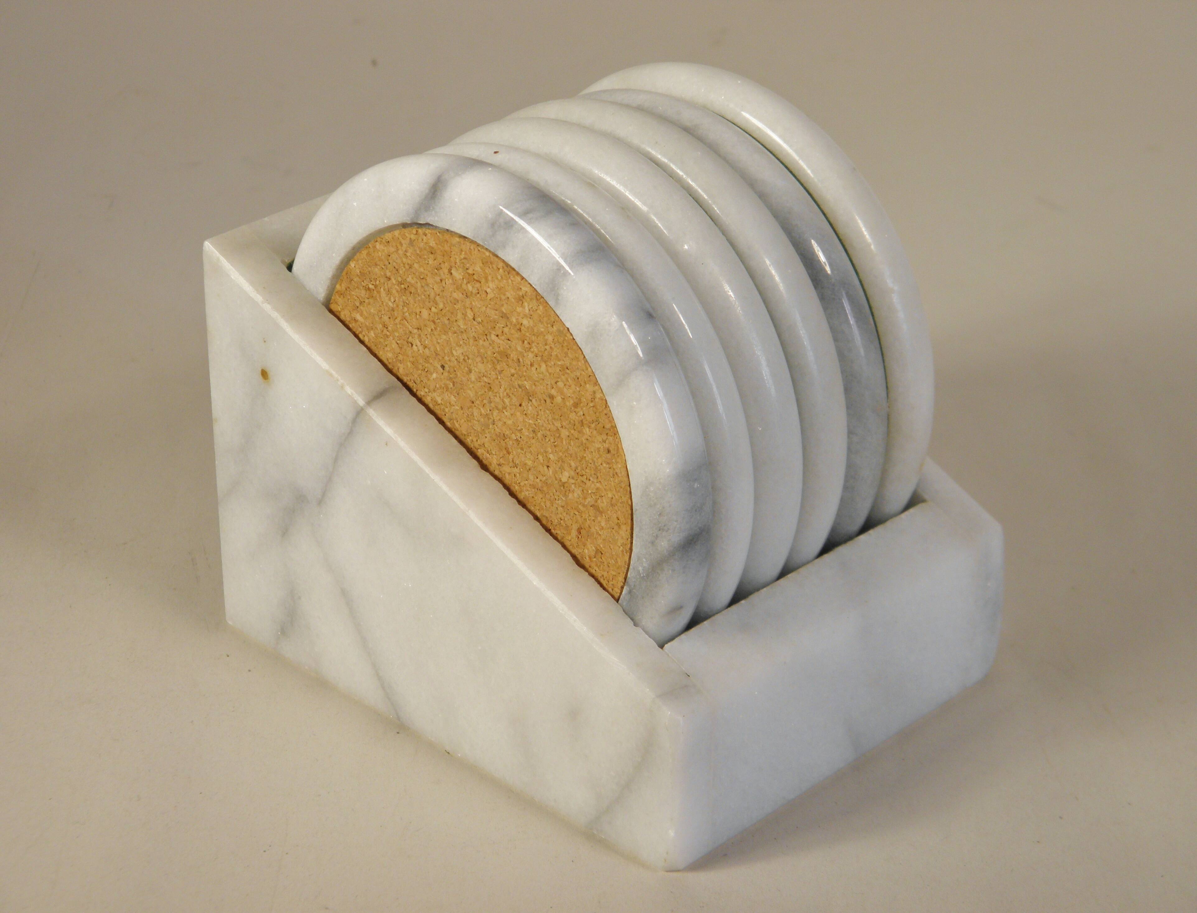 6 marble coasters