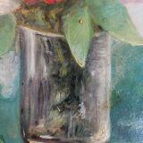 Old painting bouquet of flowers