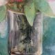Tableau ancien bouquet de fleurs