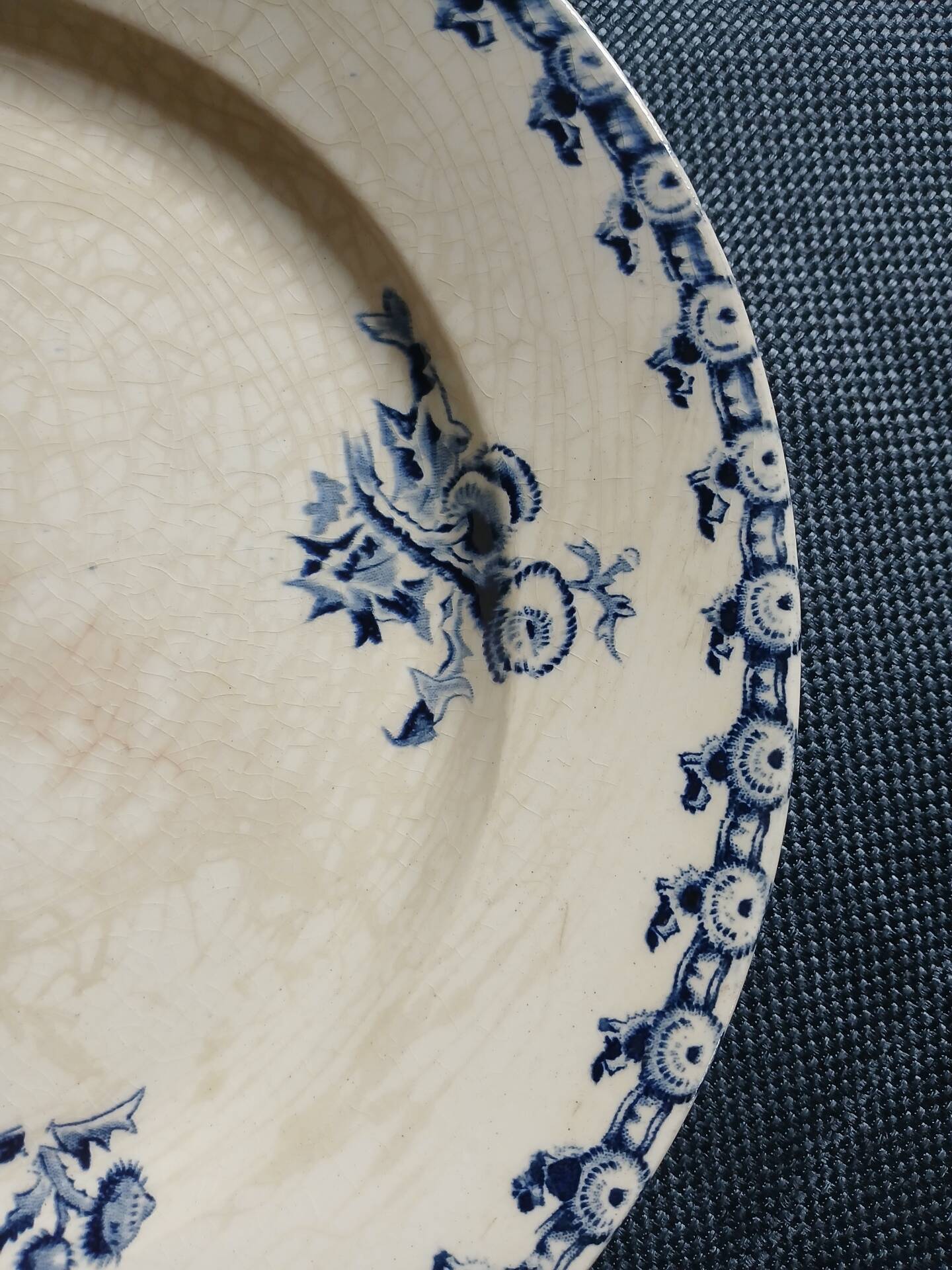 14 dinner plates + 2 "Chardons" dishes from Gien