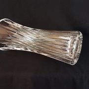 Vase rouleau en cristal taillé Val Saint Lambert