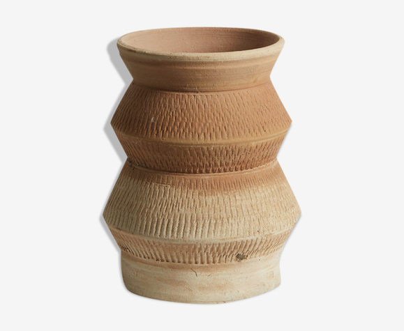 Vase en terre cuite "zigzag"