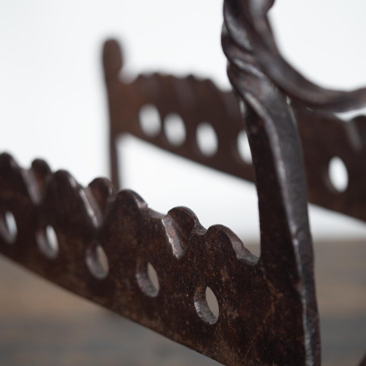 Hand-forged zoomorphic candle holders, Italy, 1950s, set of 2