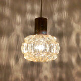 Glass pendant lamp by Glashütte Limburg