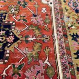 Indo-heriz Serapi Design, Geometric Carpet