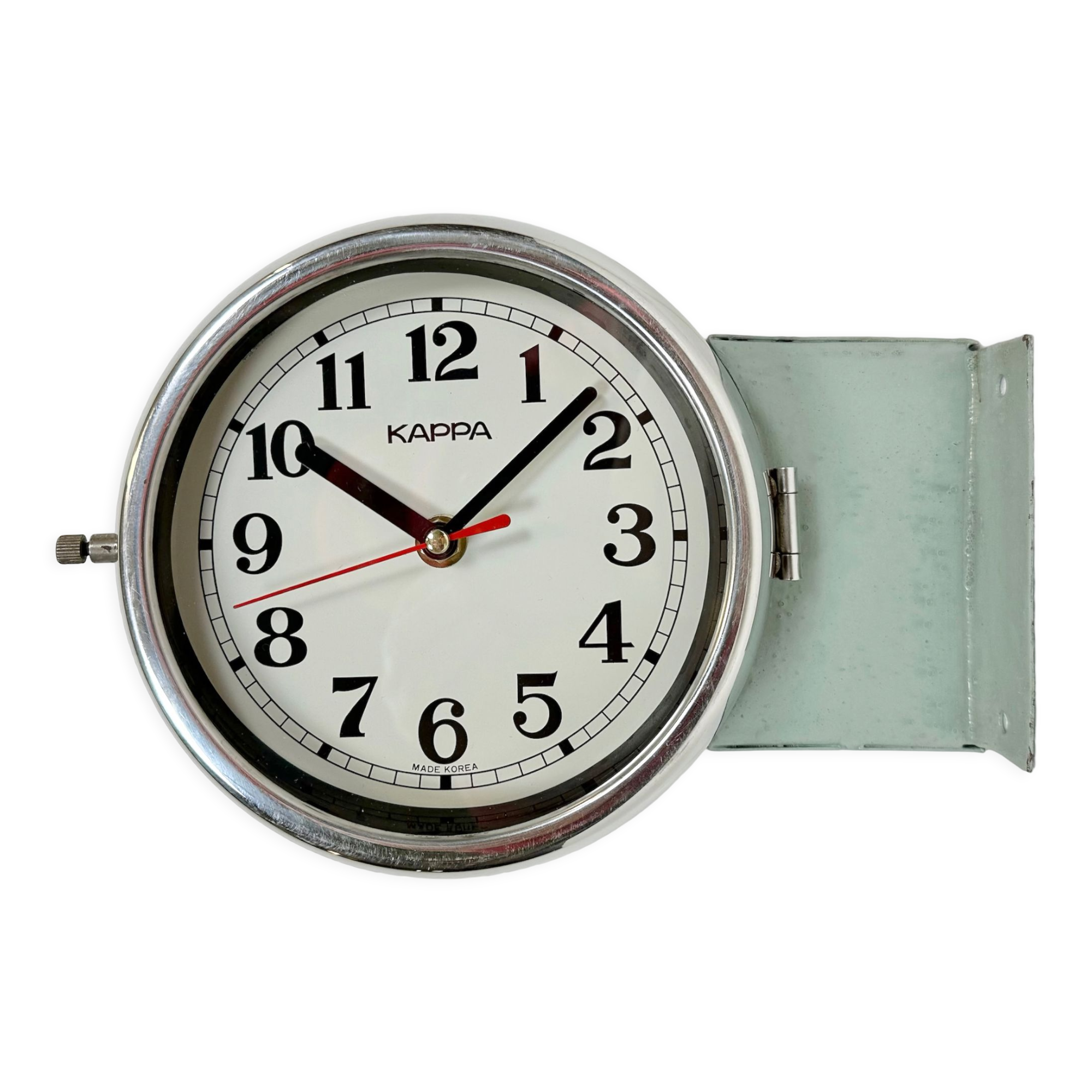 Vintage Green Kappa Maritime Double-Sided Wall Clock, 1980s