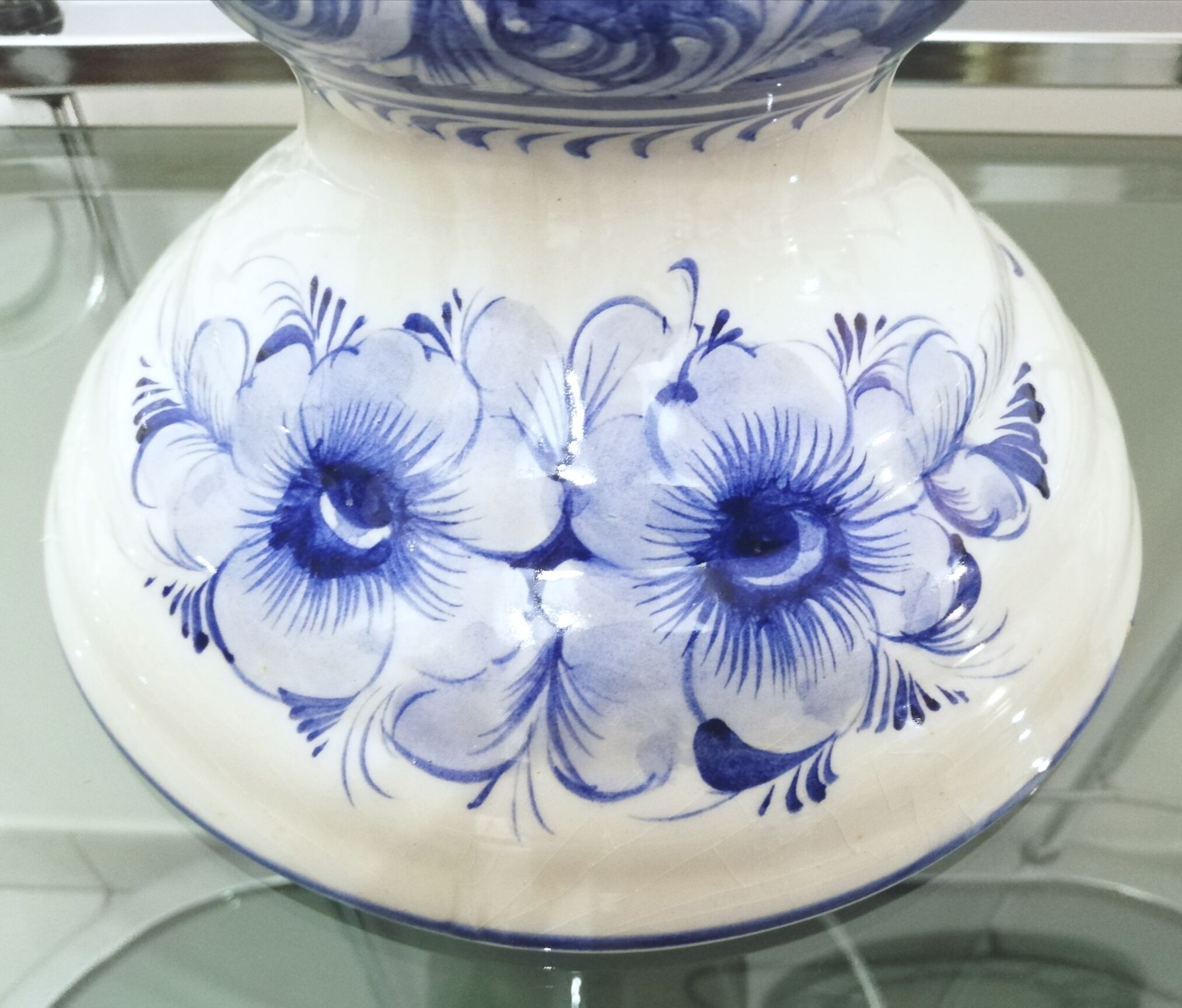 Vase turned earthenware height 49cm