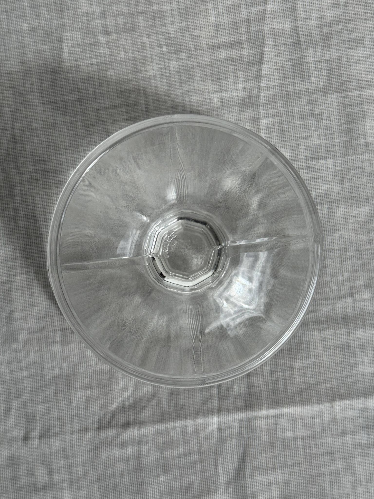 Set of 10 small vintage glass ice cream bowls.