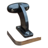 Wooden wall coat rack, vintage wall coat rack, bakelite hooks, ha