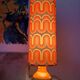Lamp with handmade lampshade