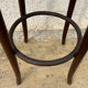 Tabouret de bar vintage en bois & cannage
