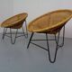 Mid-Century German Bamboo Chairs, 1960s, Set of 2