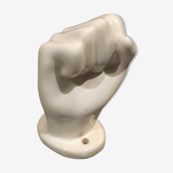 Porcelain pastry in the shape of a fist