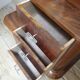 Art Deco dresser, solid walnut, veneer, 3 drawers, mirror.