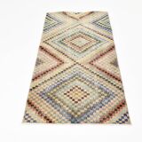 2x5 Turkish Multicolor Vintage Kitchen Runner Rug, 71x154Cm
