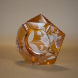 Bohemian glass ashtray by Karel Palda vintage
