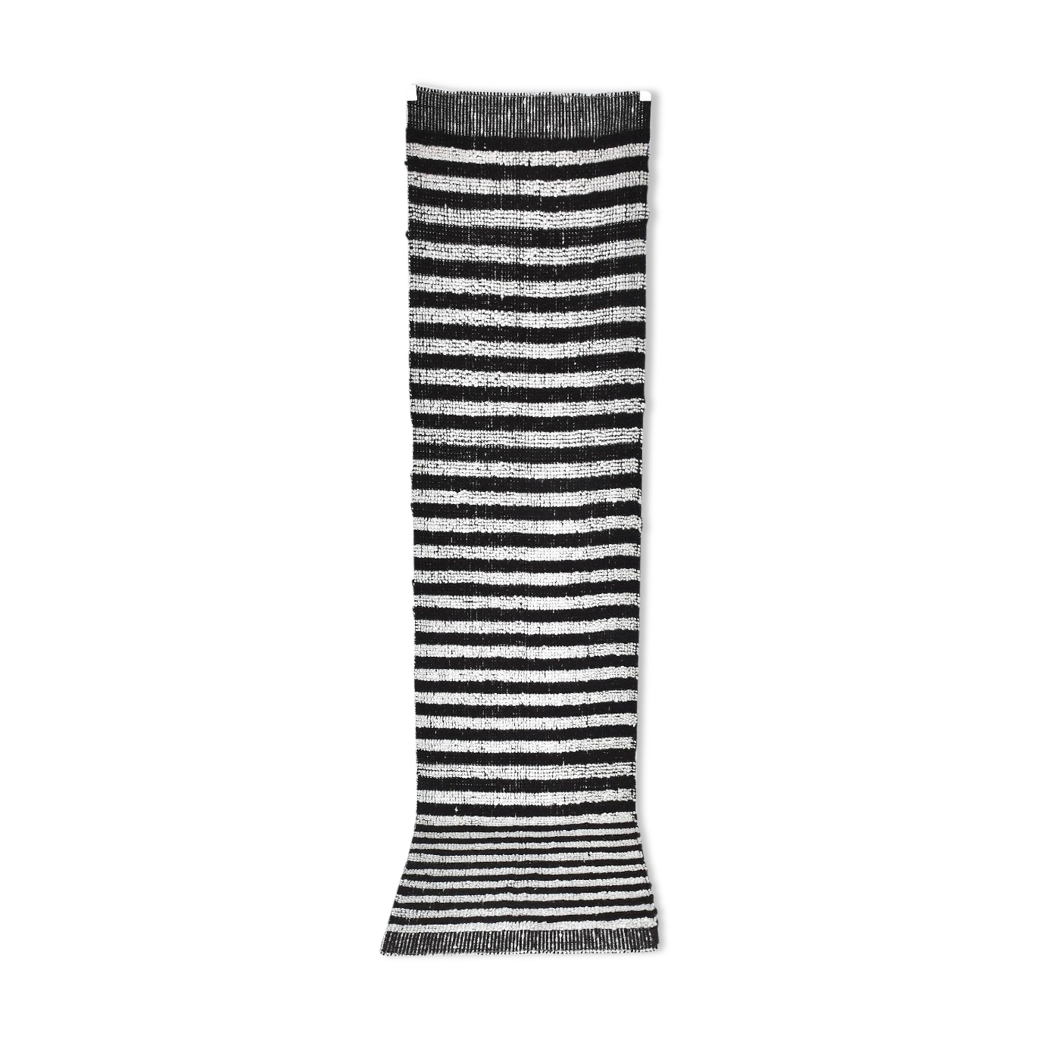 2x9 Brown White Striped Runner Rug, 69x289Cm SK 242096
