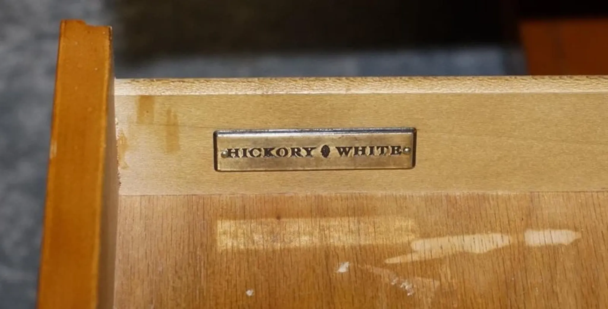 White Genesis Biedermeier Style Bedside Tables by American Hickory, Set of 2