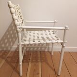 Lot of 4 white Italian-designed chairs by GABER