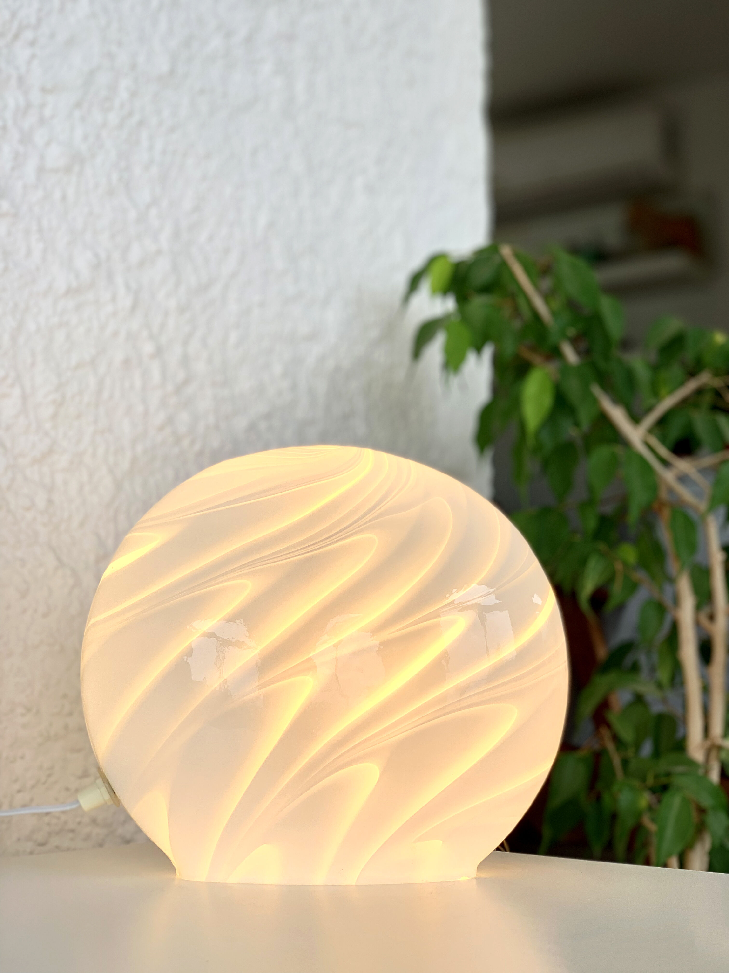 Lens shaped lamp by Vetri Murano, 1970