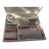 Cutlery set consisting of 49 pieces in silver metal, antique and collector's item