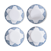 Lot of 4 dessert plates moulins des Loups and hamage France "pantin"