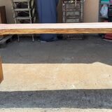 Industrial wood console