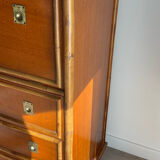 1970s wooden and bamboo bar cabinet