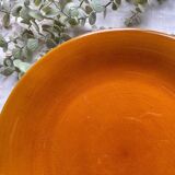 Vintage Longchamp amber earthenware dish, France 1970