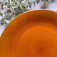 Vintage Longchamp amber earthenware dish, France 1970