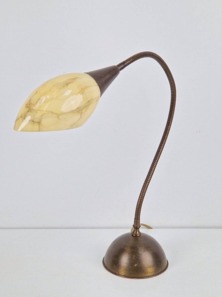 Vintage Art Deco Flex Neck Desk Lamp, 1950s